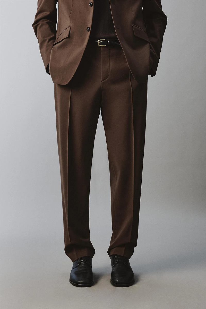REGULAR FIT SUIT PANTS