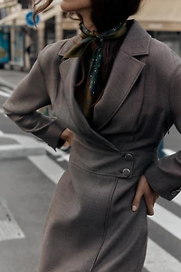 WRAP MIDI DRESS