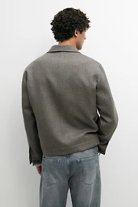 Blouson structuré 100 % laine