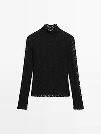 Long sleeve lace top