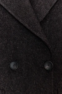 LONG DOUBLE-BREASTED WOOL COAT