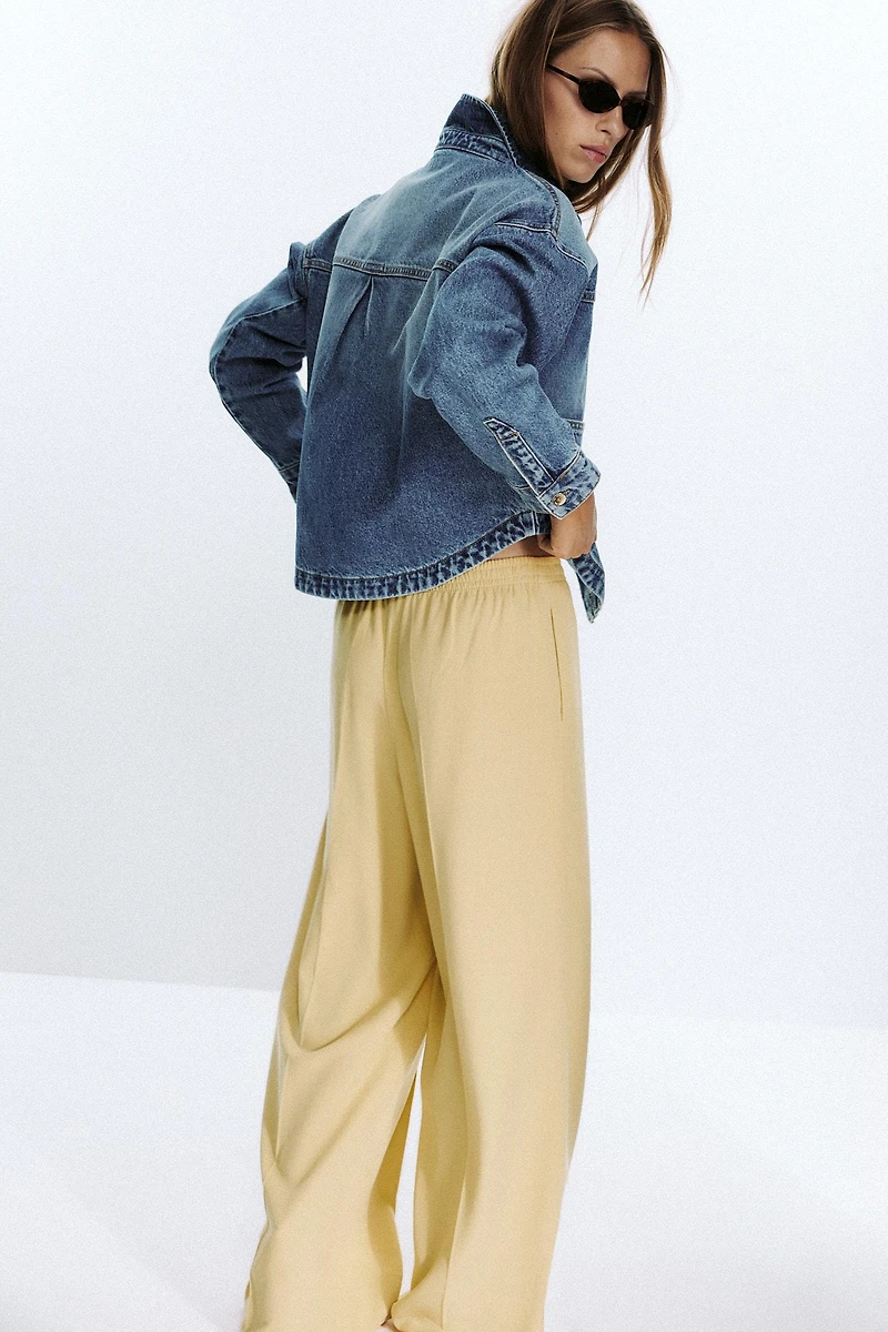 WIDE LEG SEAM PANTS