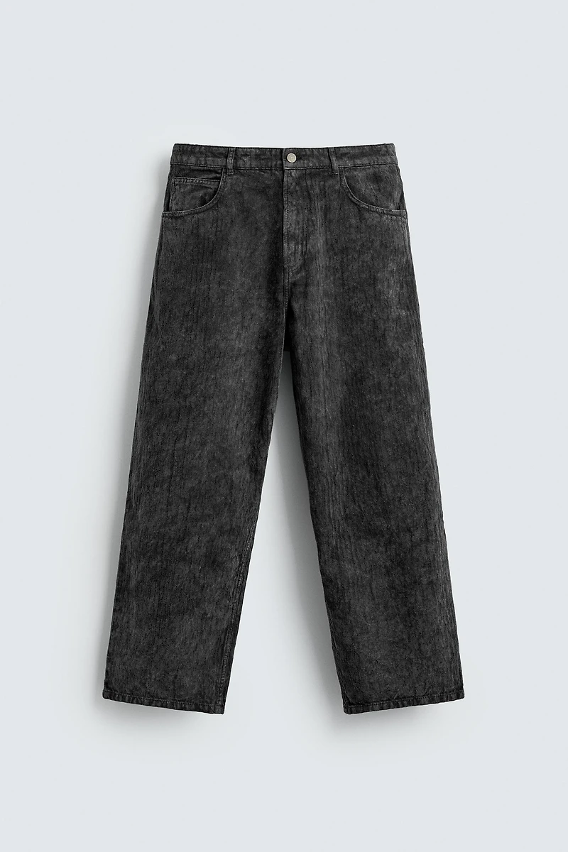 PANTALON COUPE BAGGY IMPRIMÉ DÉLAVÉ