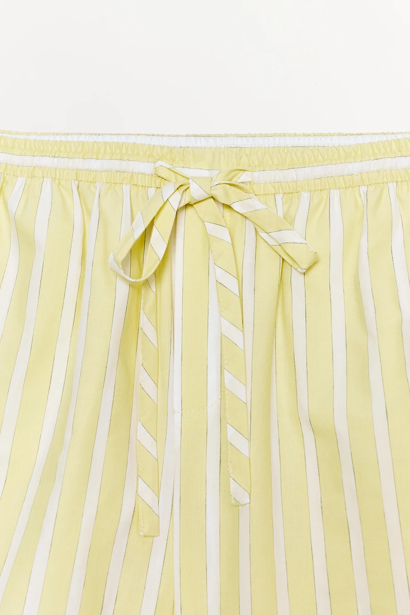STRIPED PAJAMA SHORTS