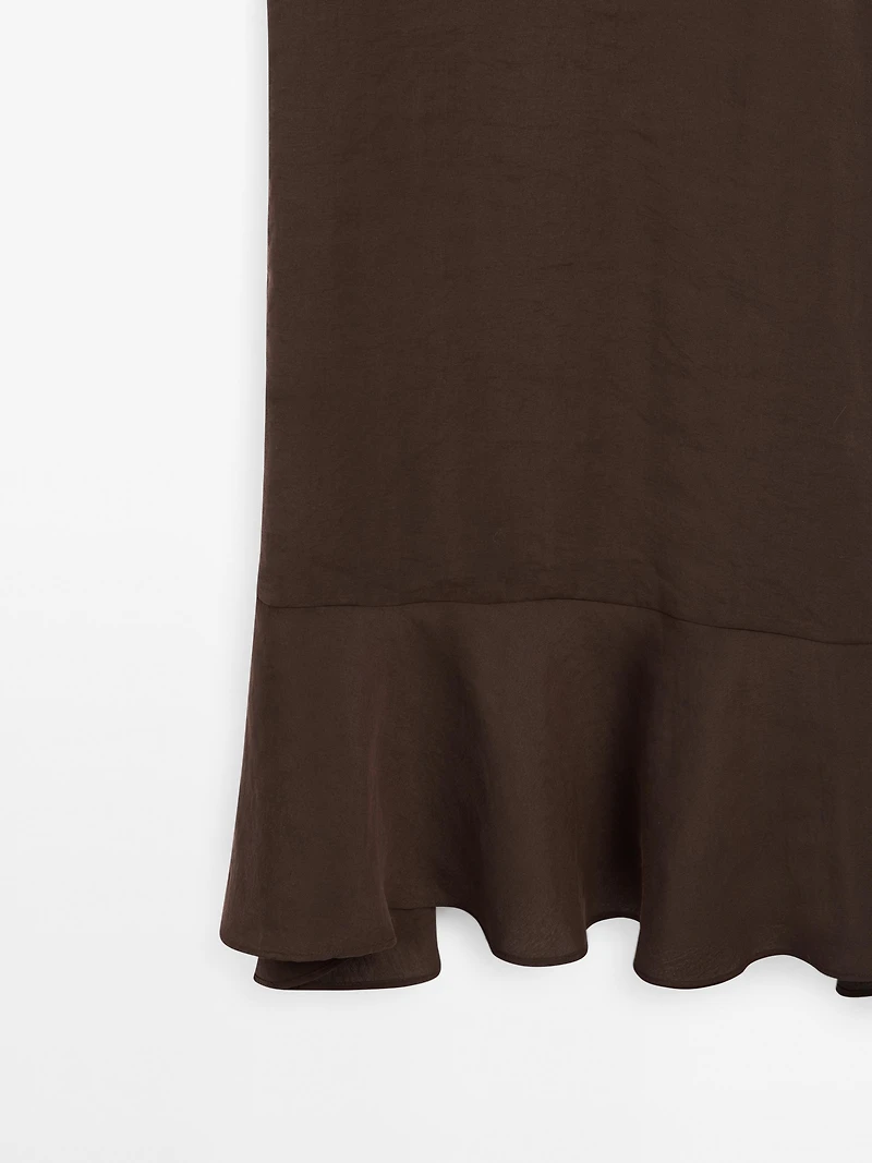 Robe longue à volants