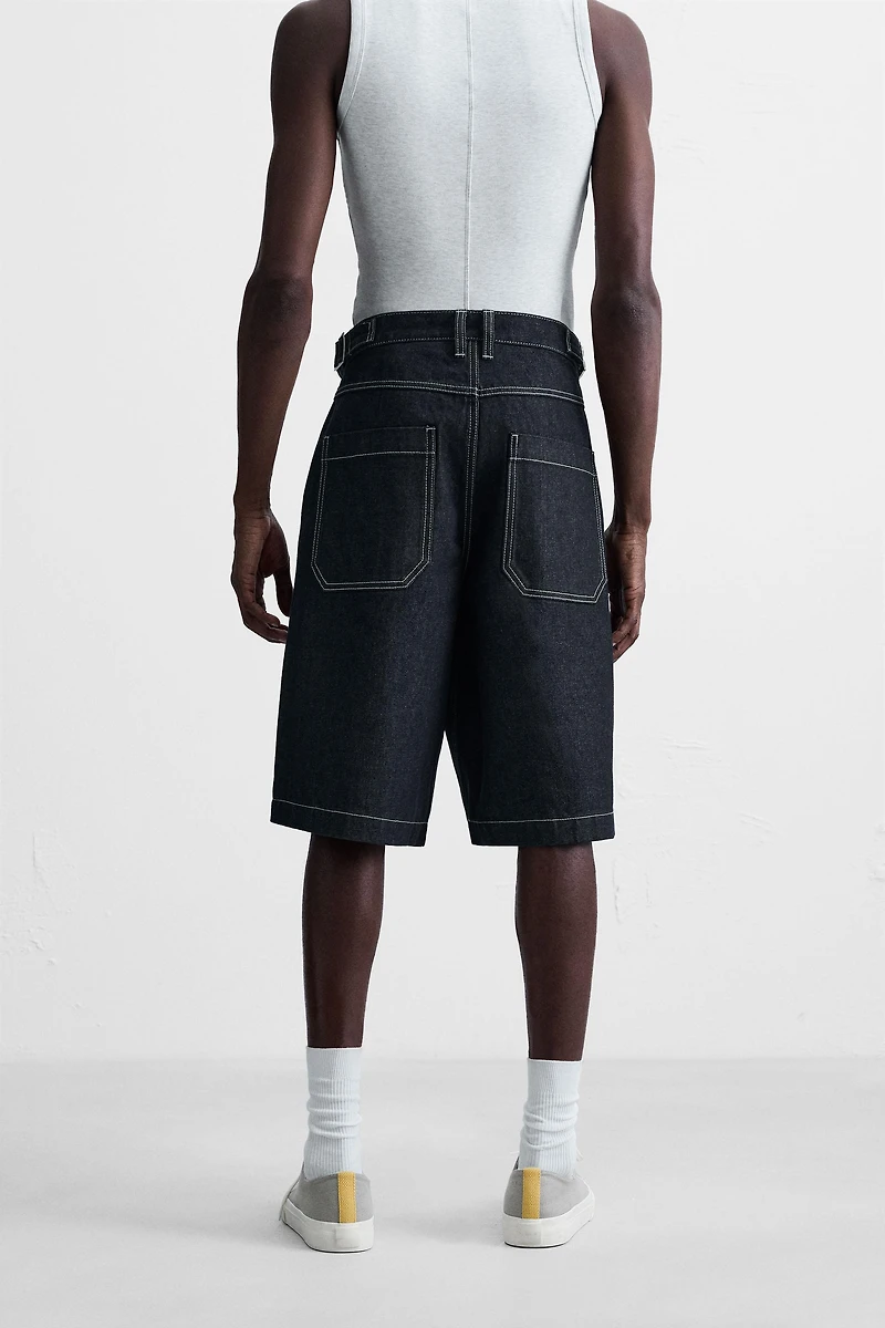BERMUDA EN DENIM COUPE BAGGY PASSANTS
