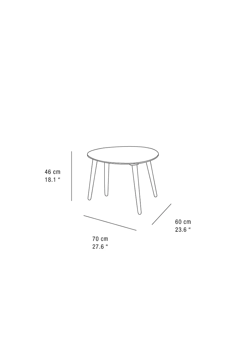BEVELED WOODEN COFFEE TABLE
