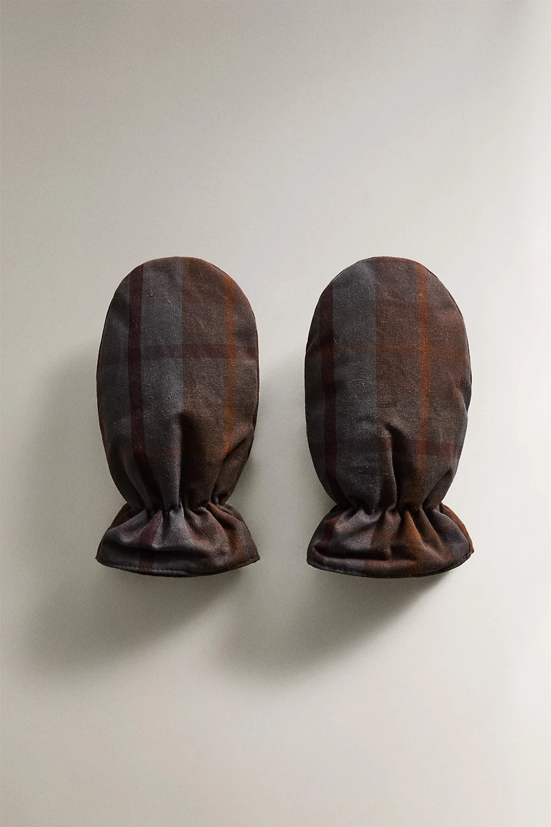 MOUFLE ENFANT CARREAUX TARTAN