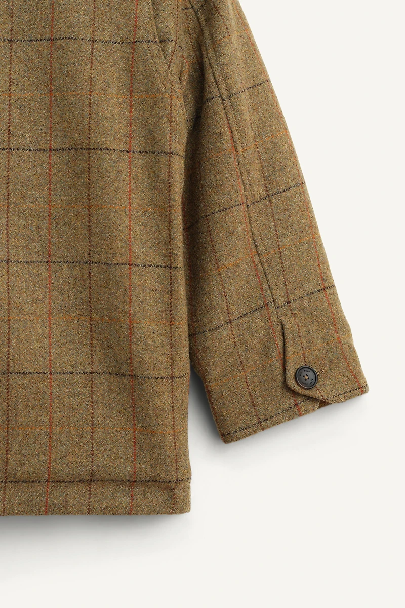 PLAID WOOL BLEND FLEECE COAT LIMITED EDITION