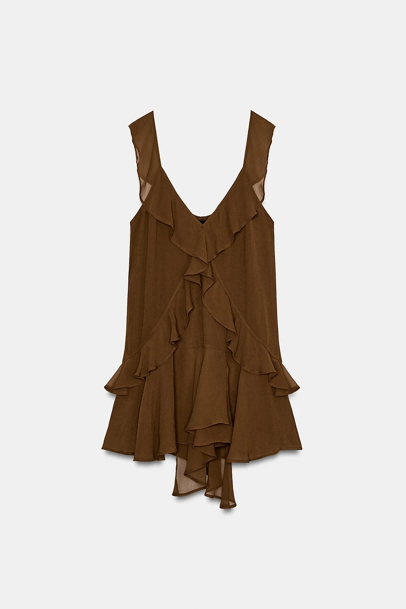 RUFFLED SHORT DRESS