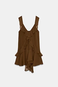 RUFFLED SHORT DRESS