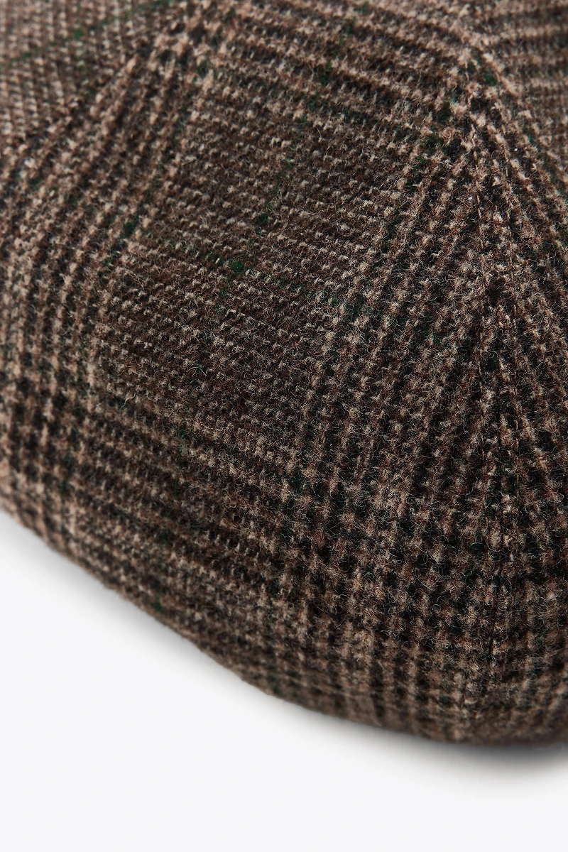 WOOL PLAID BERET