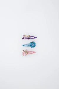 PACK OF THREE CIRCUS HAIR CLIPS