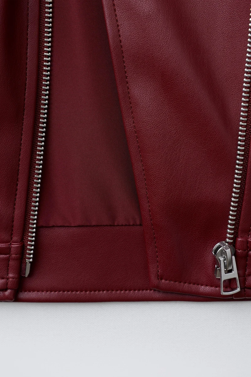 FAUX LEATHER BUCKLE JACKET