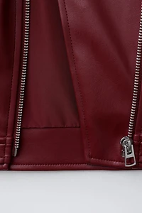 FAUX LEATHER BUCKLE JACKET