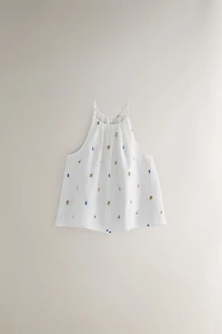 COTTON TOP WITH MINI FLOWERS