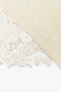 TOP ASYMÉTRIQUE EN MAILLE COMBINÉE