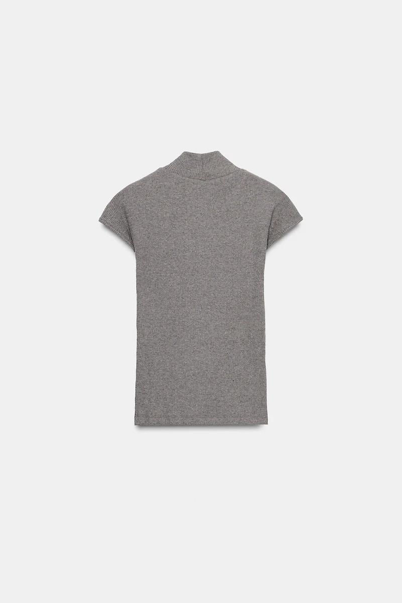 RIB MOCK NECK TOP