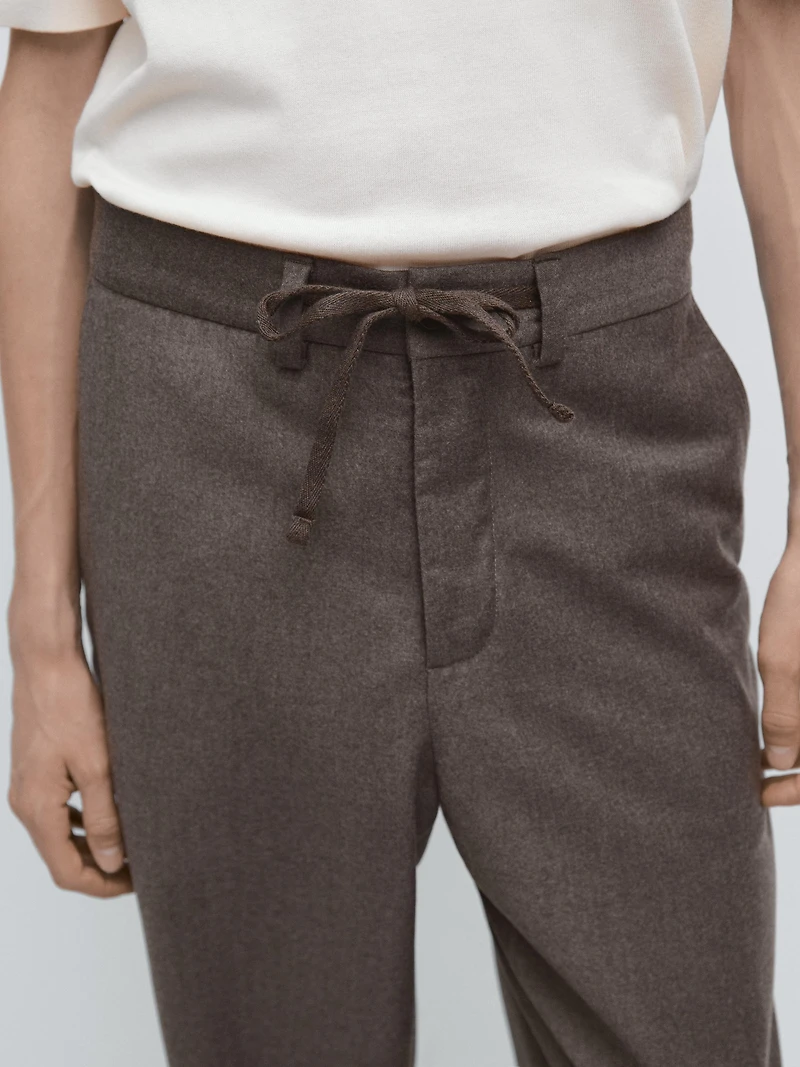 Pantalon flanelle 100 % laine