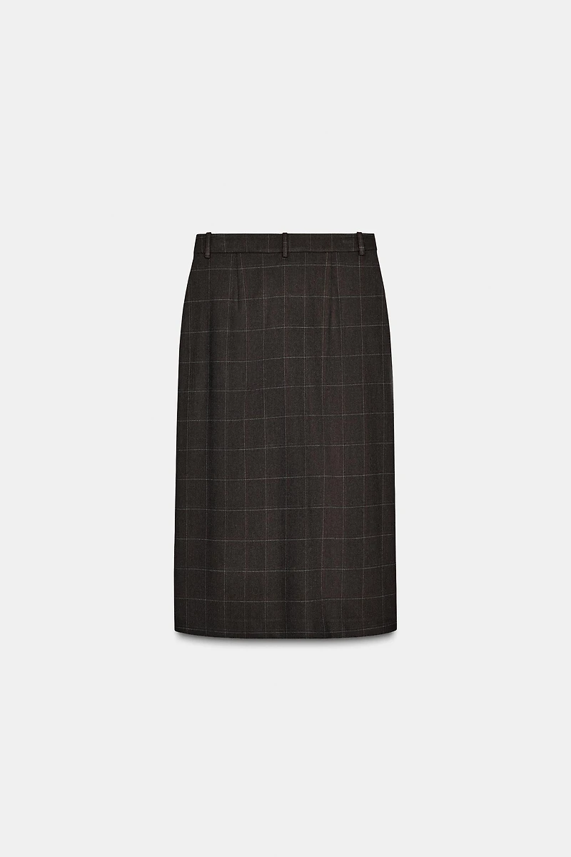 PLAID PLEATED SKIRT ZW COLLECTION