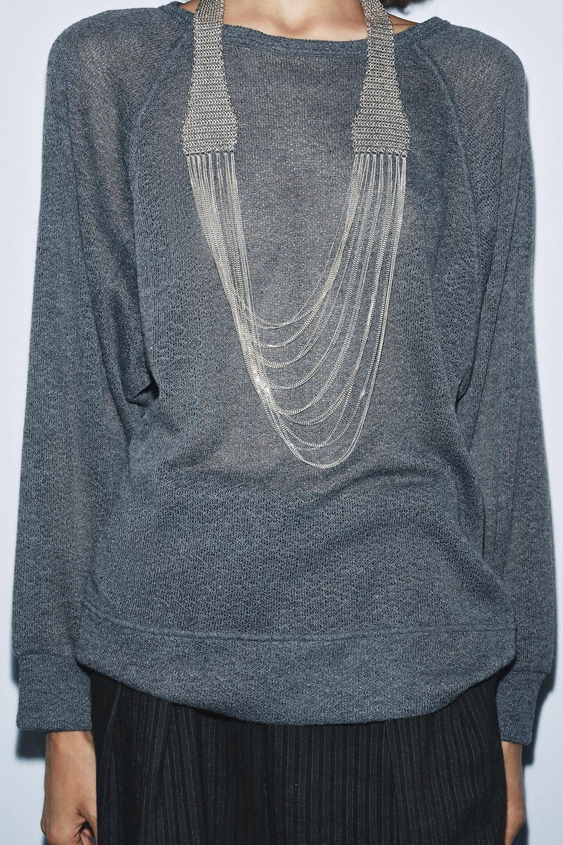 PULL RUSTIQUE À MANCHES LONGUES