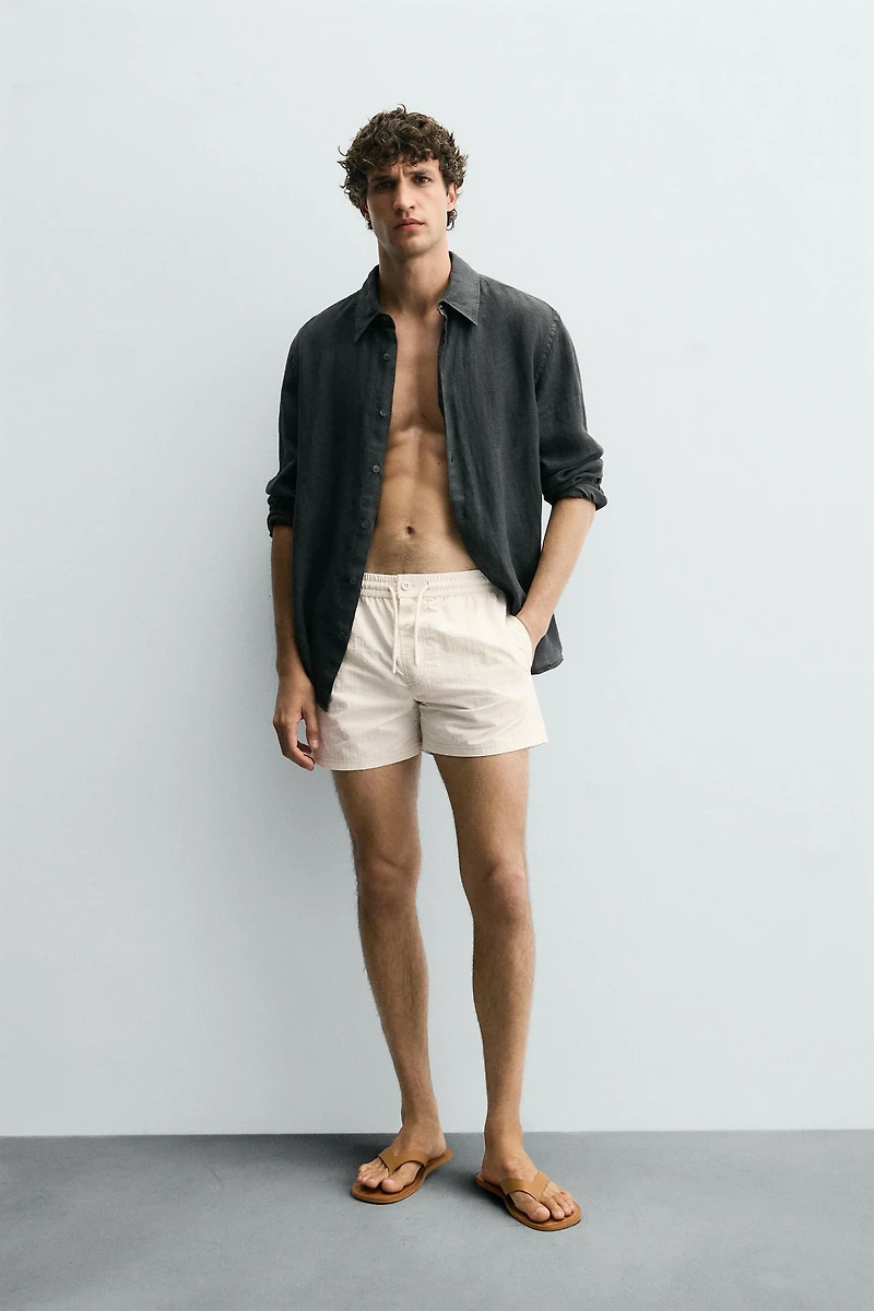 CONTRAST MID-LENGTH SWIMSUIT
