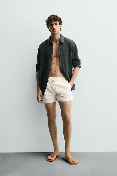 CONTRAST MID-LENGTH SWIMSUIT