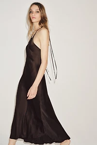 ZW COLLECTION SATIN EFFECT HALTER DRESS
