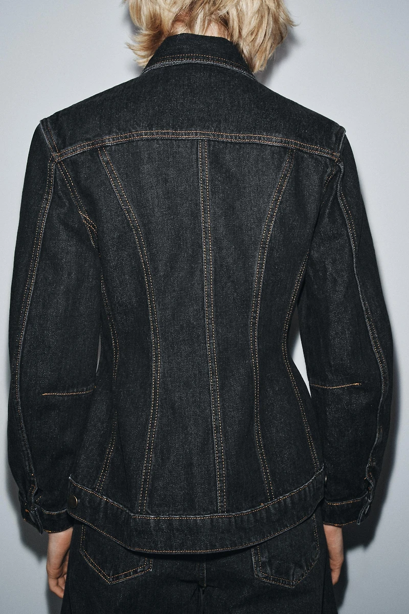 ZW COLLECTION FITTED DENIM JACKET