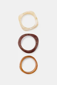 3-PACK OF RESIN BRACELETS