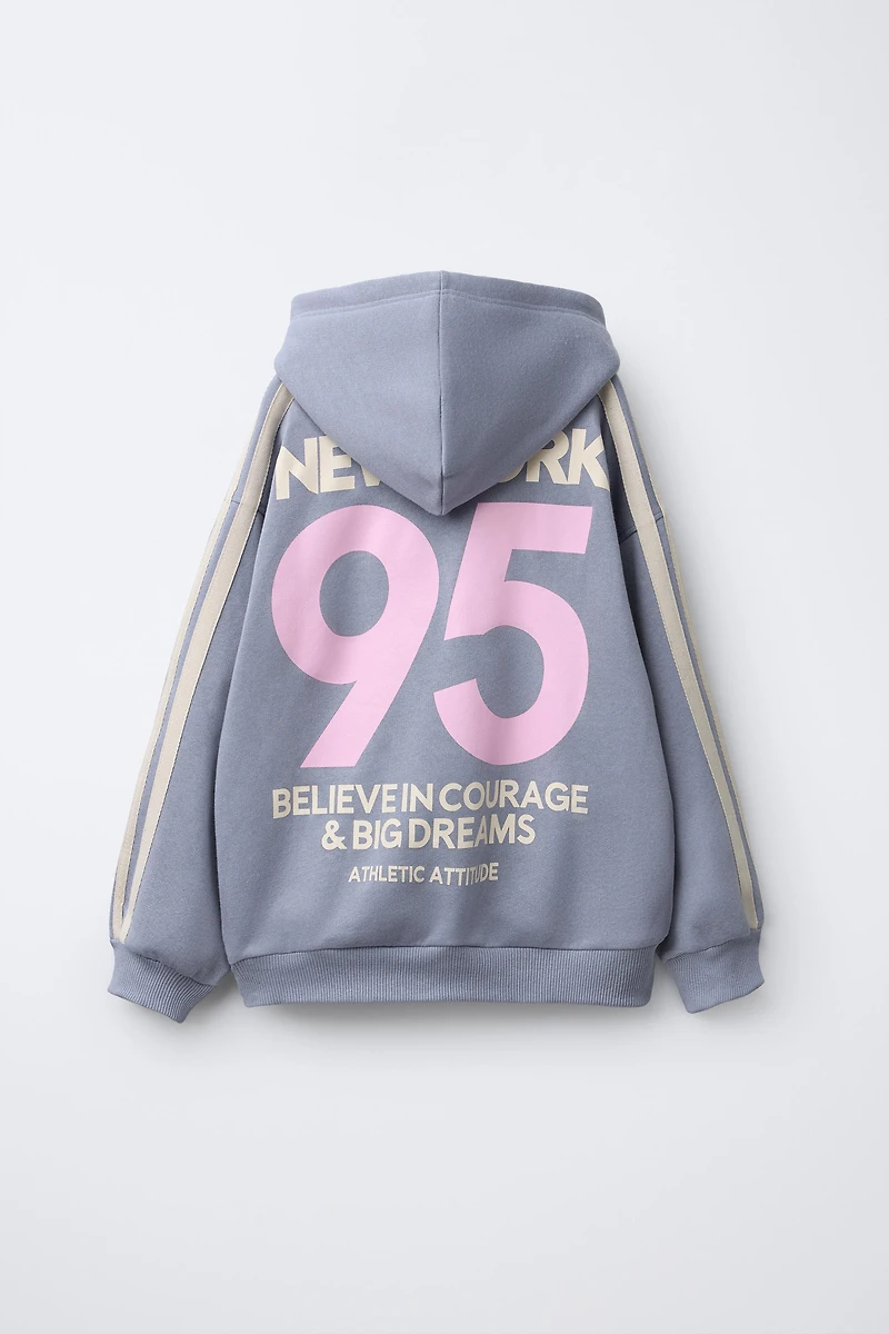STRIPED HOODIE SWEATSHIRT