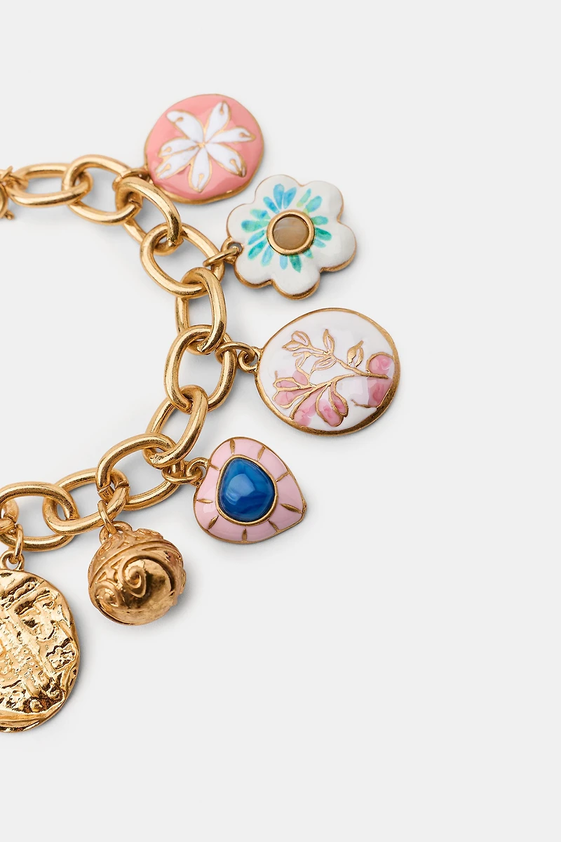 RESIN CHARM CHAIN BRACELET