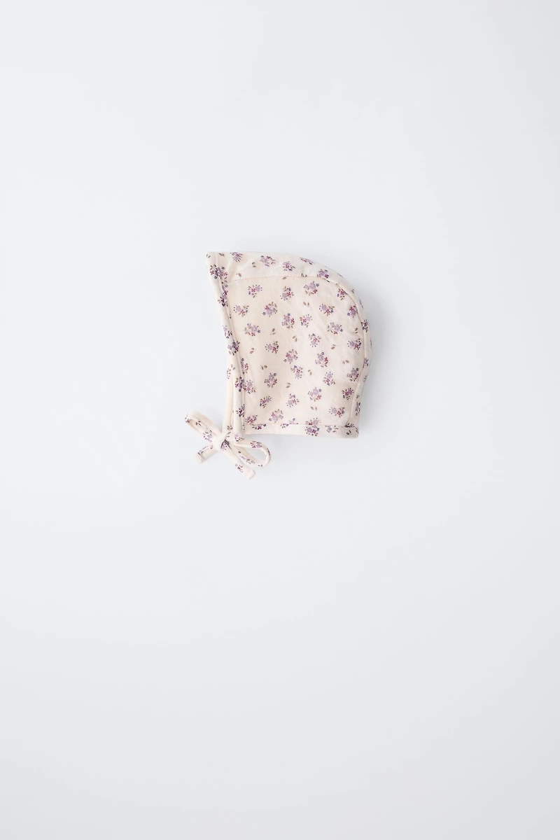 FLORAL PRINT BONNET