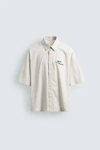 CHEMISE À RAYURES IMPRIMÉ COMBINÉ