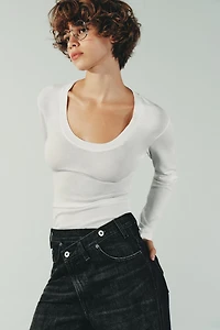 TRF HIGH WAIST CROSSOVER WIDE LEG JEANS