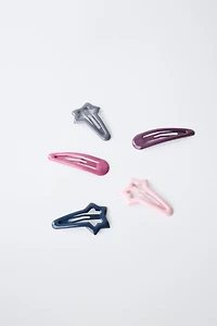 FIVE-PACK OF STAR HAIR CLIPS