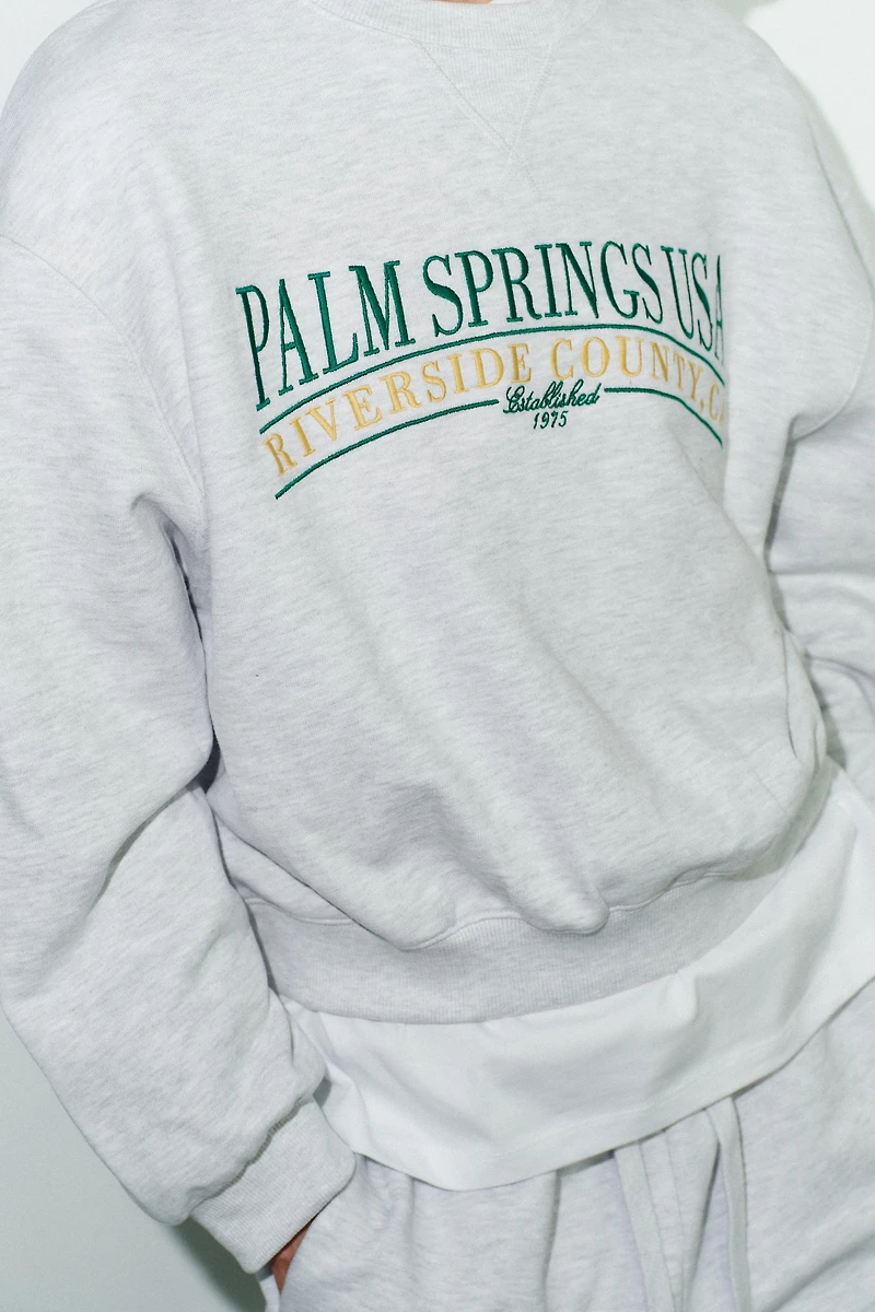COTTON TEXT SWEATSHIRT