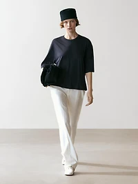 Oversize cotton short sleeve T-shirt