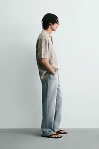 BOUCLÉ TEXTURED KNIT POLO SHIRT