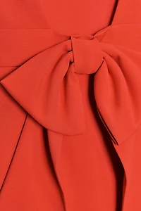 STRETCH SHORT BOW DRESS