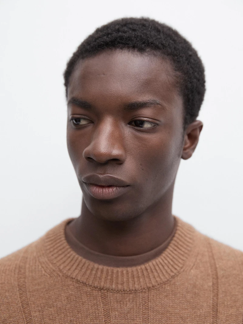 Wool blend cable-knit sweater