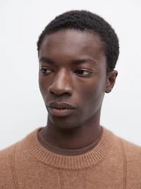 Wool blend cable-knit sweater