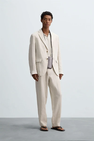 PANTALON DE COSTUME 100 % LIN