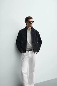 REGULAR FIT SUEDE LEATHER JACKET