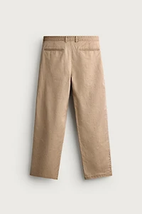 PANTALON CHINO DÉCONTRACTÉ À PLIS