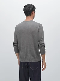 Knit 100% cashmere crew neck sweater