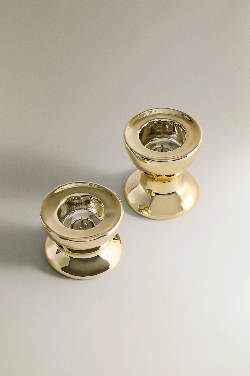 CHRISTMAS SHINY PORCELAIN TEALIGHT HOLDER