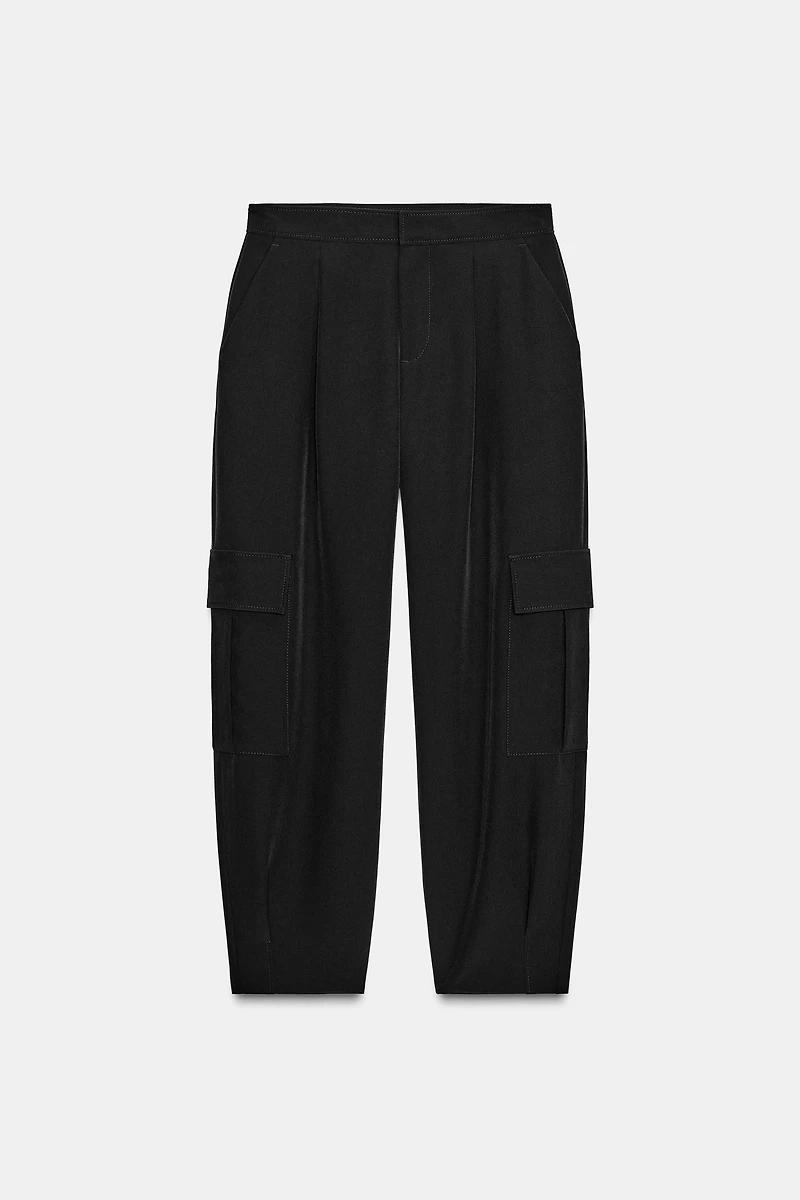 TAPERED CARGO POCKET PANTS