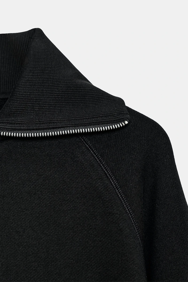 ZIPPERED PLUSH JACKET