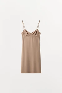 MINI DRESS WITH POLYAMIDE HOOPS